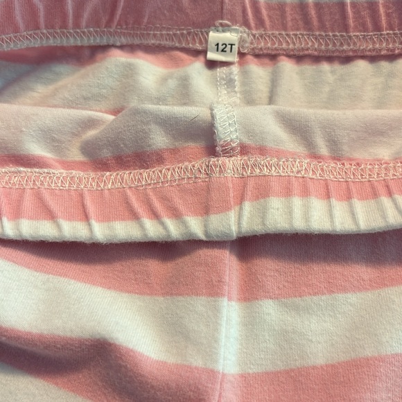 Southern Style pink white stripe ruffle shorts size 10 - Picture 4 of 4